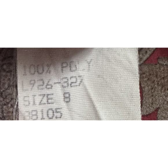 Vintage Pendleton|Country Sophisticates|LS Blouse|Floral|Red/Tan|SZ 8 - Picture 7 of 9
